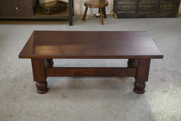 Table basse rustique en chêne 1960