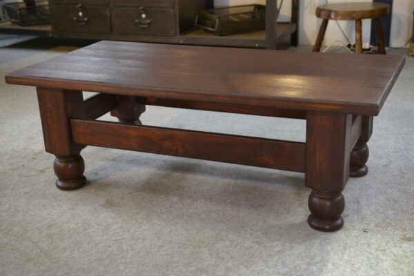 Table basse rustique en chêne 1960