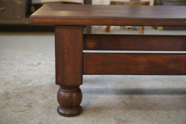 Table basse rustique en chêne 1960