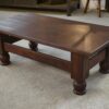 Table basse rustique en chêne 1960