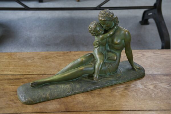 Sculpture en terre cuite patine bronze par Hugo Cipriani