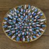 Centre de table métal émaillé coloré 1970