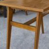 Table d'appoint en chêne pieds compas 1960