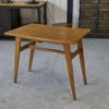 Table d'appoint en chêne pieds compas 1960