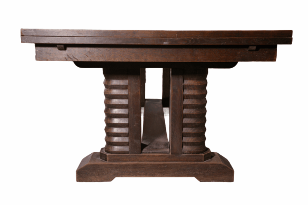 Grande table en chêne massif par Joseph Savina 1950