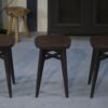 Tabourets design hêtre attribué à Louis Gamet 1950s