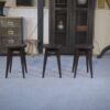 Tabourets design hêtre attribué à Louis Gamet 1950s