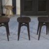 Tabourets design hêtre attribué à Louis Gamet 1950s