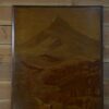 Tableau bois marqueterie décor de montage signé PIERRE ROSENAU Milieu XXème