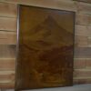 Tableau bois marqueterie décor de montage signé PIERRE ROSENAU Milieu XXème