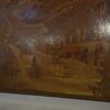 Tableau bois marqueterie décor de montage signé PIERRE ROSENAU Milieu XXème