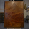 Tableau bois marqueterie décor de montage signé PIERRE ROSENAU Milieu XXème