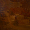 Tableau bois marqueterie décor de montage signé PIERRE ROSENAU Milieu XXème