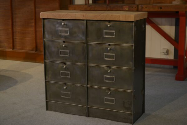 Meuble à clapets Ronéo 2 colonnes 8 clapets travail français vers 1950