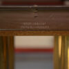 Table design en plaquage de loupe d'Orme par Ramaioli Pesaro 1970's