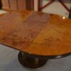 Table design en plaquage de loupe d'Orme par Ramaioli Pesaro 1970's