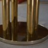 Table design en plaquage de loupe d'Orme par Ramaioli Pesaro 1970's