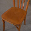 Ensemble de 6 chaises bistrot en hêtre 1960's
