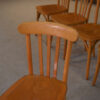 Ensemble de 6 chaises bistrot en hêtre 1960's