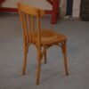 Ensemble de 6 chaises bistrot en hêtre 1960's