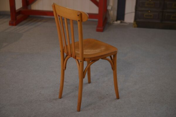 Ensemble de 6 chaises bistrot en hêtre 1960's