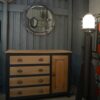 Miroir rond industriel 1950's
