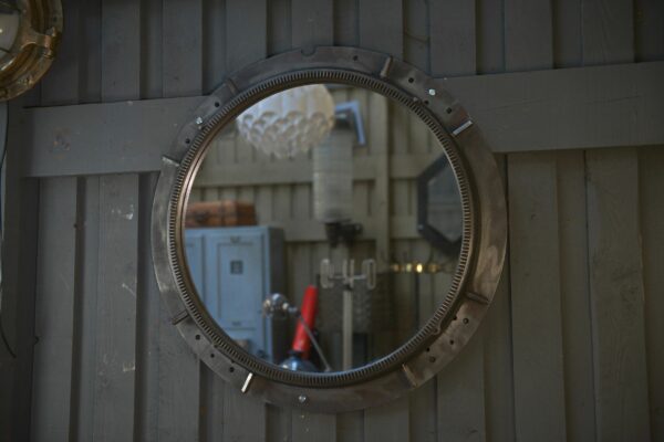 Miroir rond industriel 1950's