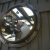 Miroir rond industriel 1950's