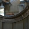 Miroir rond industriel 1950's