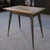 Table bistrot par Xavier Pauchard pour Tolix plateau en hêtre 1960