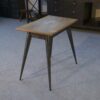 Table bistrot par Xavier Pauchard pour Tolix plateau en hêtre 1960