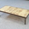 Table basse par Roger Capron modèle Herbier céramique et acier 1950