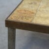 Table basse par Roger Capron modèle Herbier céramique et acier 1950