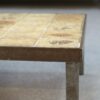Table basse par Roger Capron modèle Herbier céramique et acier 1950