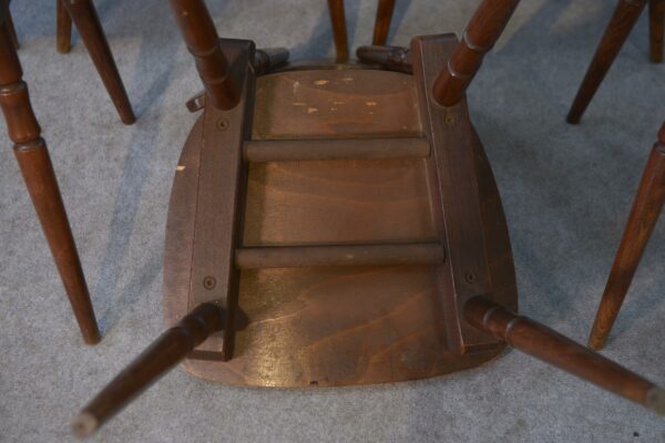 Ensemble de 7 chaises en chêne et contreplaqué de hêtre