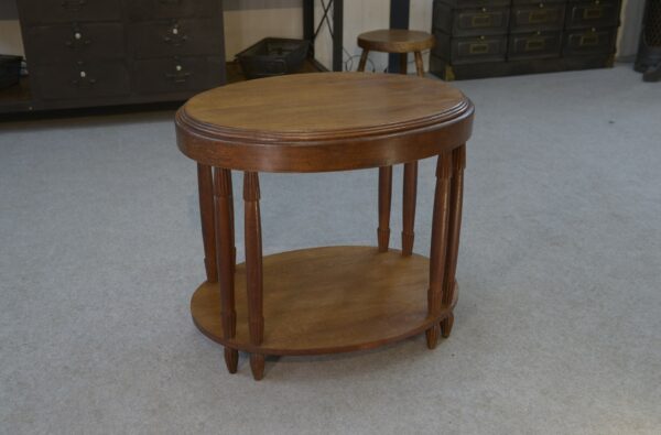 Table ovale en chêne massif art déco 1930