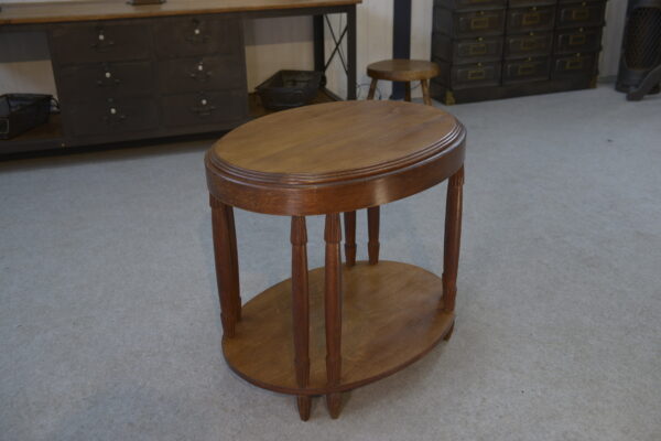 Table ovale en chêne massif art déco 1930