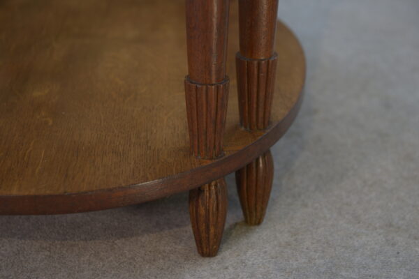Table ovale en chêne massif art déco 1930