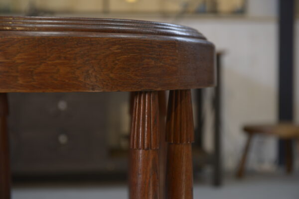 Table ovale en chêne massif art déco 1930