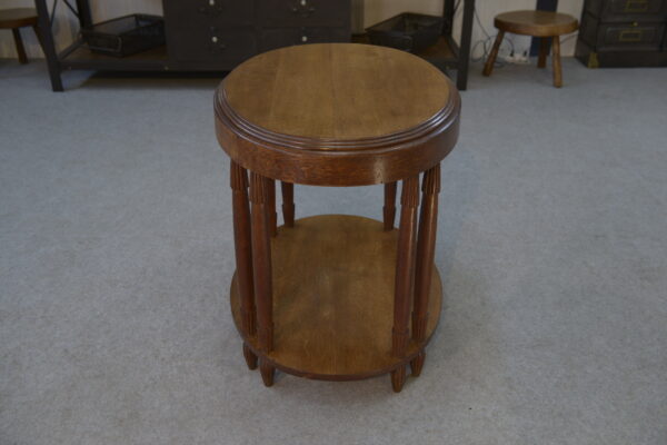 Table ovale en chêne massif art déco 1930