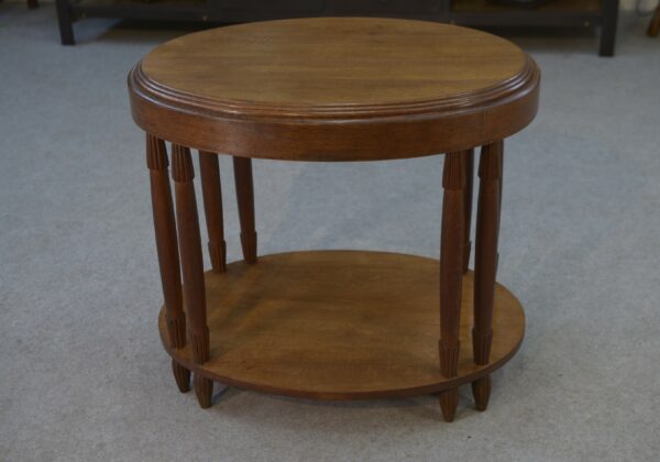 Table ovale en chêne massif art déco 1930