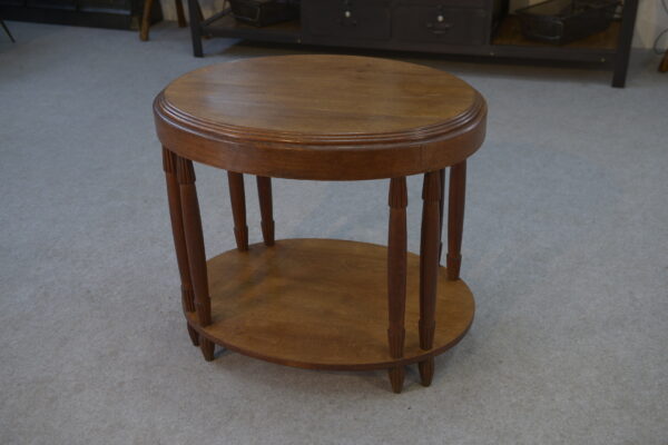 Table ovale en chêne massif art déco 1930