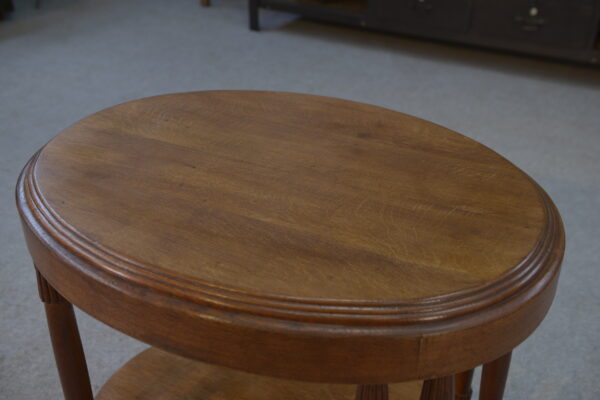 Table ovale en chêne massif art déco 1930
