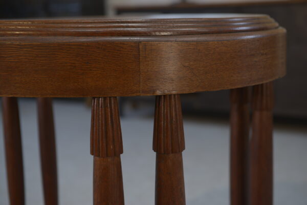 Table ovale en chêne massif art déco 1930