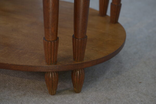 Table ovale en chêne massif art déco 1930