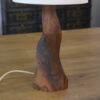 Lampe bois de noyer brutaliste 1960's