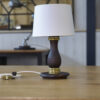 Lampe à poser en hêtre vintage 1960's