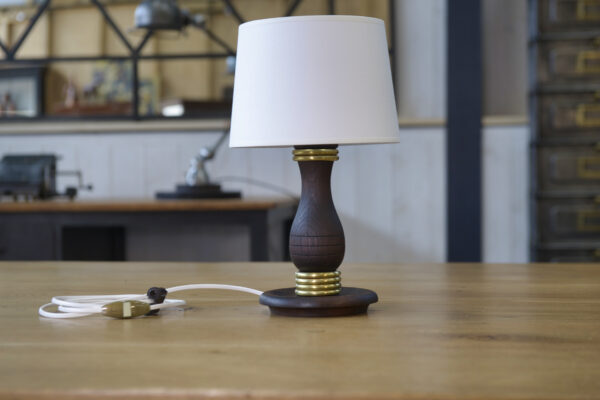 Lampe à poser en hêtre vintage 1960's