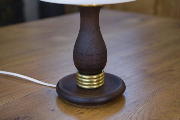 Lampe à poser en hêtre vintage 1960's