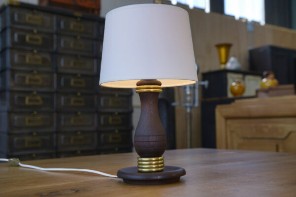 Lampe à poser en hêtre vintage 1960's